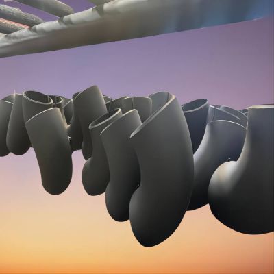 carbon steel Sch40 2 Mirror Polish Bend Metal 1-1/2